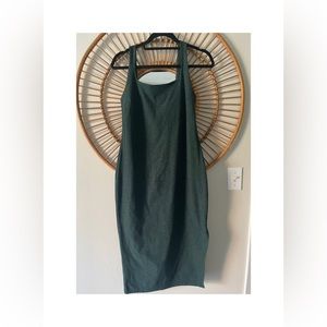 Beyond Yoga spacedye icon midi dress forest green pine  Sz L 💚
